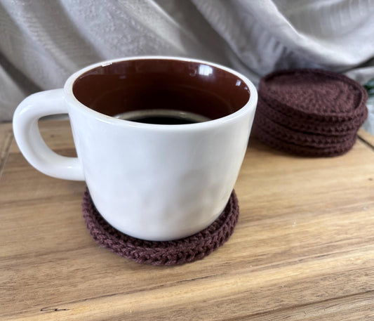 Brown Coffee Gift Set | Crochet Mug Cosy & Coaster