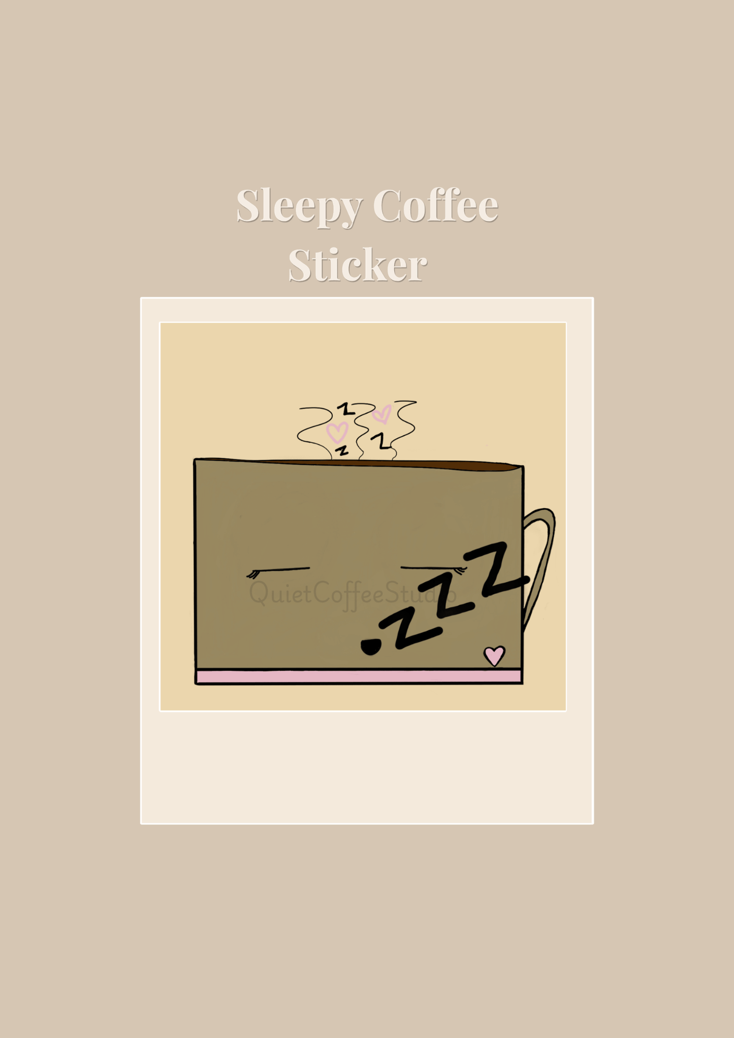 Coffee Mood Sticker Bundle (Digital Download) | Cute Cosy Aesthetic Coffee Stickers | Journal & Laptop Stickers | Quiet Coffee Studio