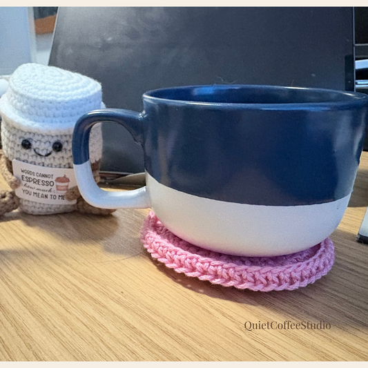 Pink Coffee Vibe Set | Mug Cosy & Coaster Gift