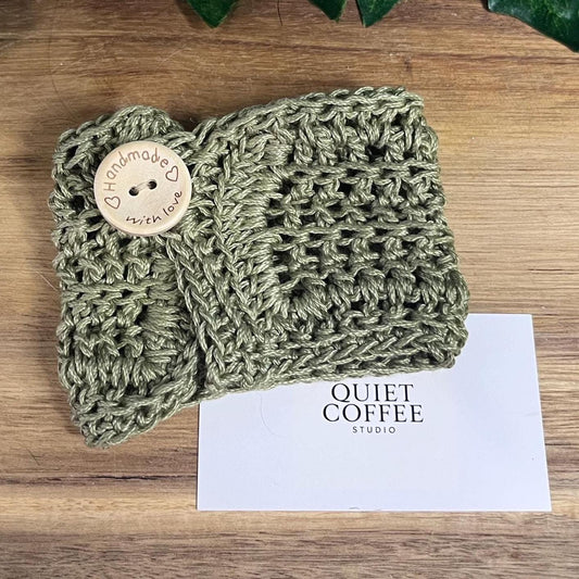 Crochet Coffee Cup Sleeve | Handmade Travel Mug Cosy