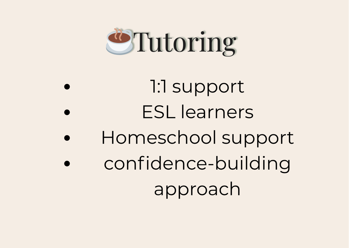 1:1 ESL Support Session (45 or 60 minutes)