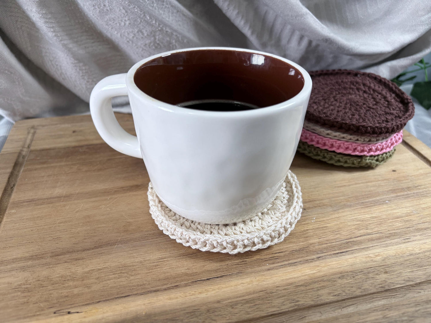 Coffee Lover Gift | Handmade Crochet Coaster Set