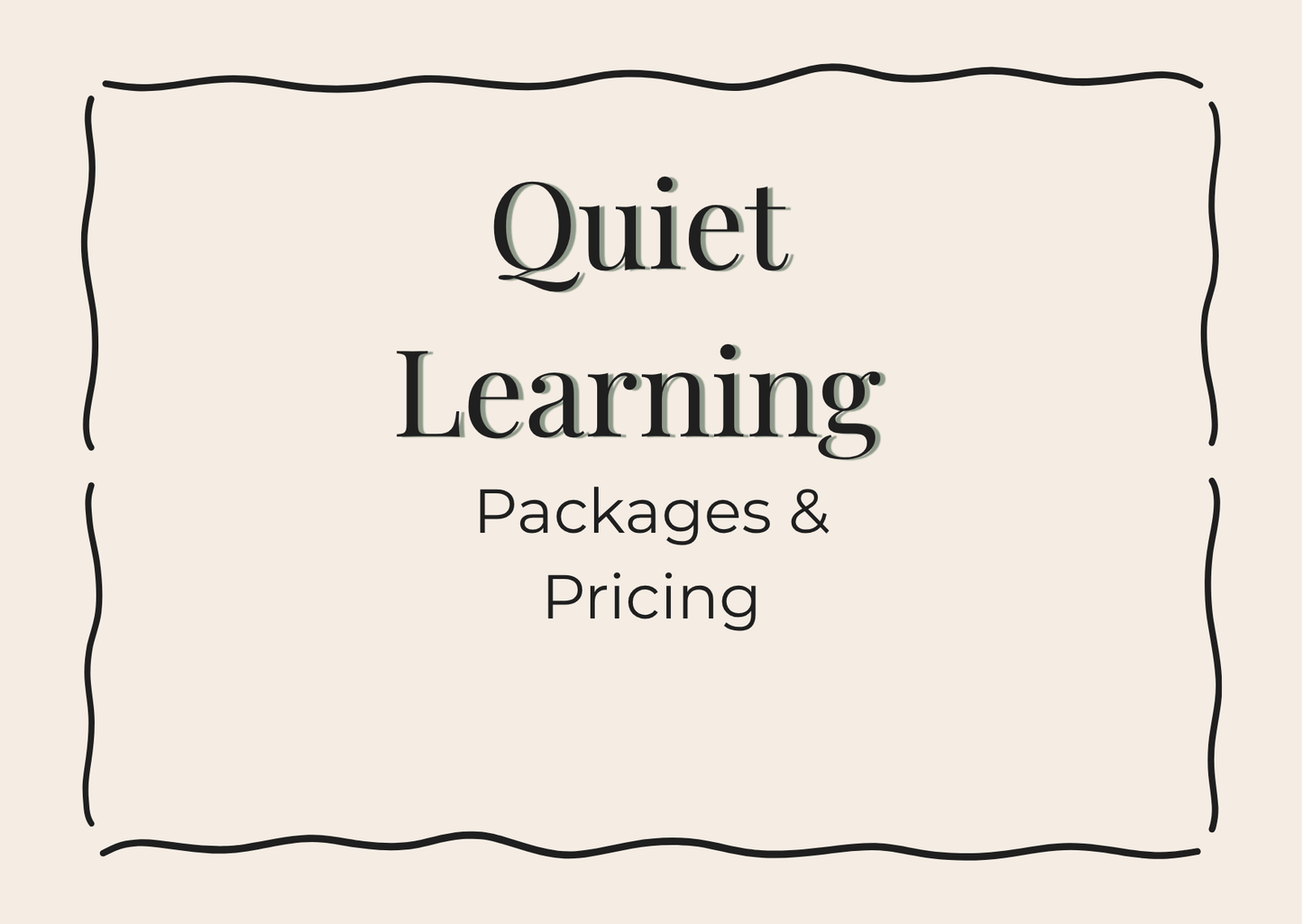 The Cosy Learning Package (45 or 60 minutes)