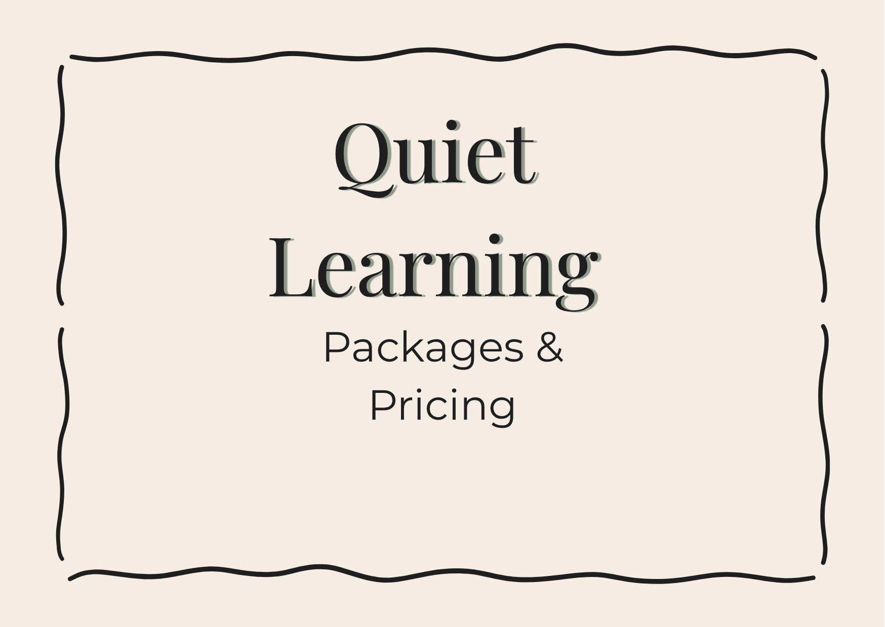 The Cosy Learning Package (45 or 60 minutes)