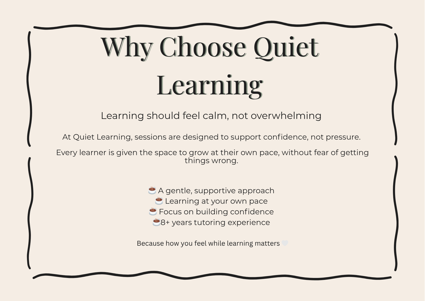The Cosy Learning Package (45 or 60 minutes)