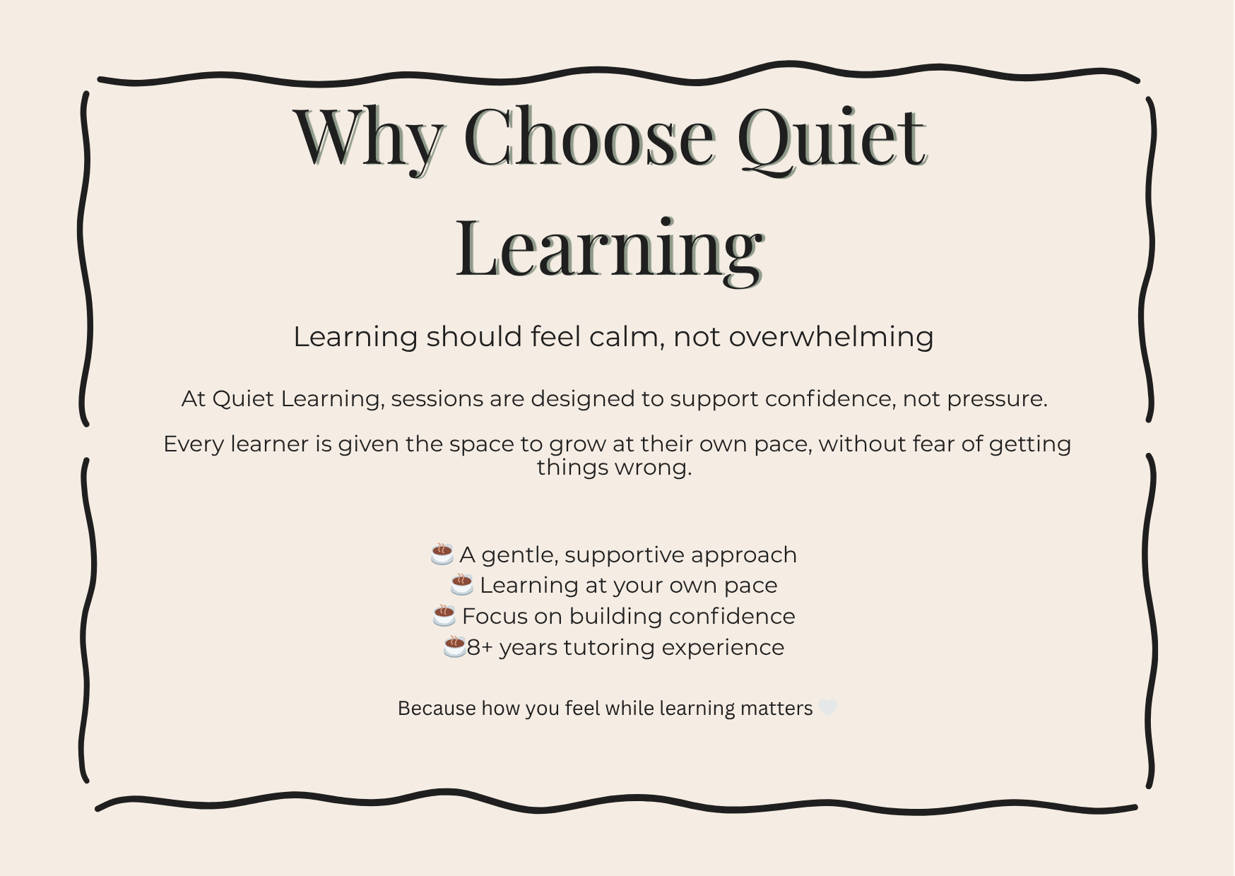 The Cosy Learning Package (45 or 60 minutes)