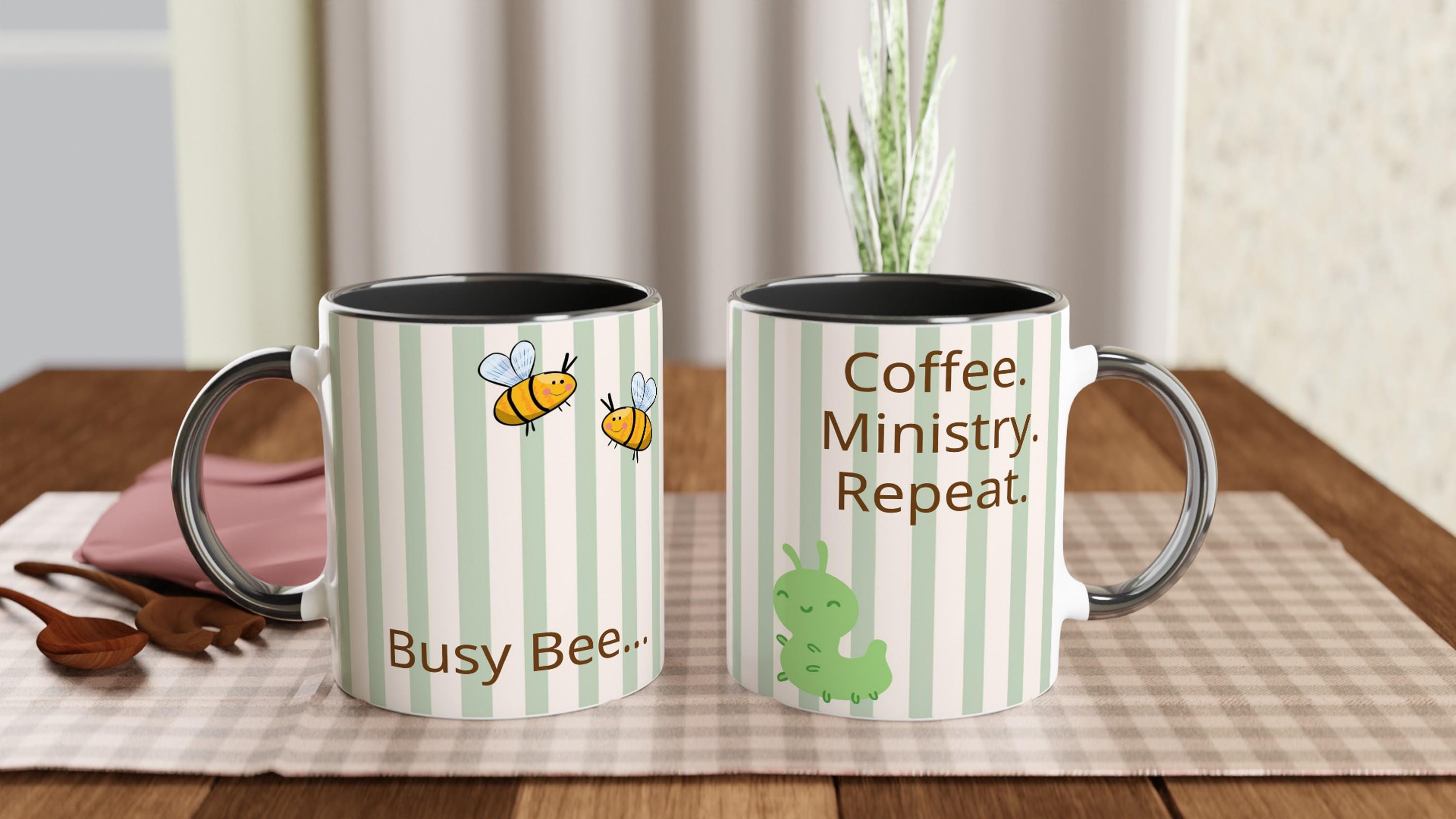 Busy Bee Coffee Mug Personalised Bee Mug Bible Study Mug Christian Coffee Mug JW Gift Coffee Lover Gift Ceramic Cup 11oz