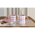 Personalised Pioneer School 2026 Mug Custom Coffee Mug Ceramic Tea Cup Bible Study Mug Custom Quote Gift Coffee Lover Gift Pink Plaid Mug