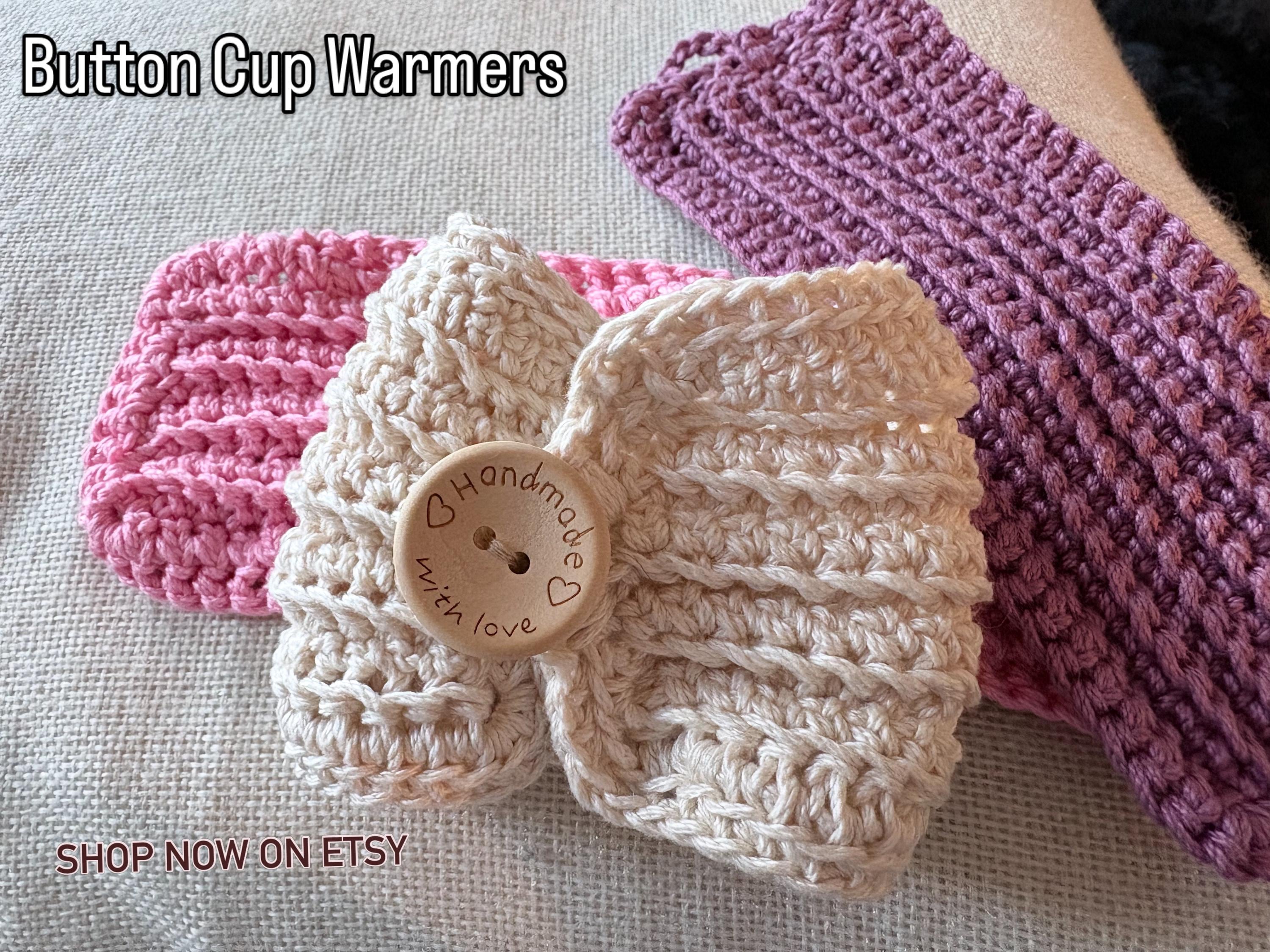 Handmade Crochet Mug Cosy and Coaster Set, Cotton Coffee Cup Warmer, Cottagecore Kitchen Decor, Cozy Tea Coaster, Housewarming Gift