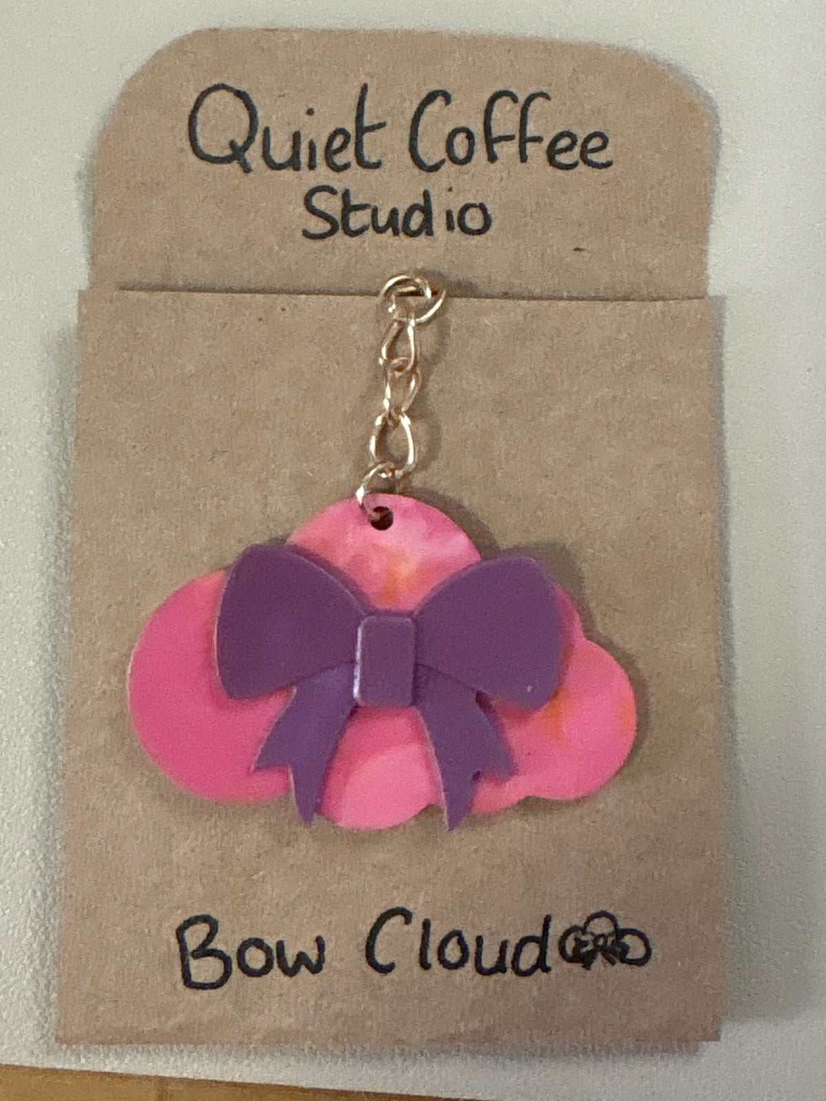Bow Cloud Keyring | Quiet Coffee Studio