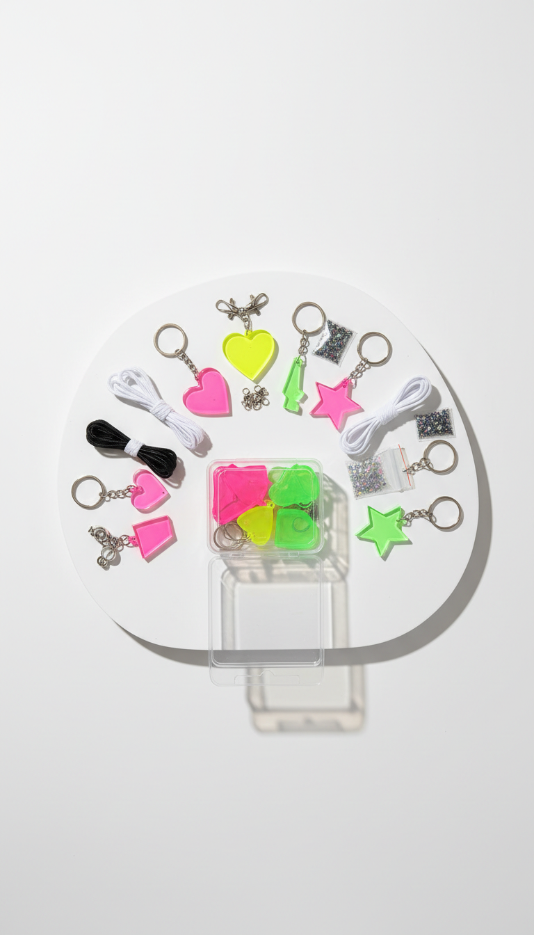 Neon Acrylic Keychain Bundle