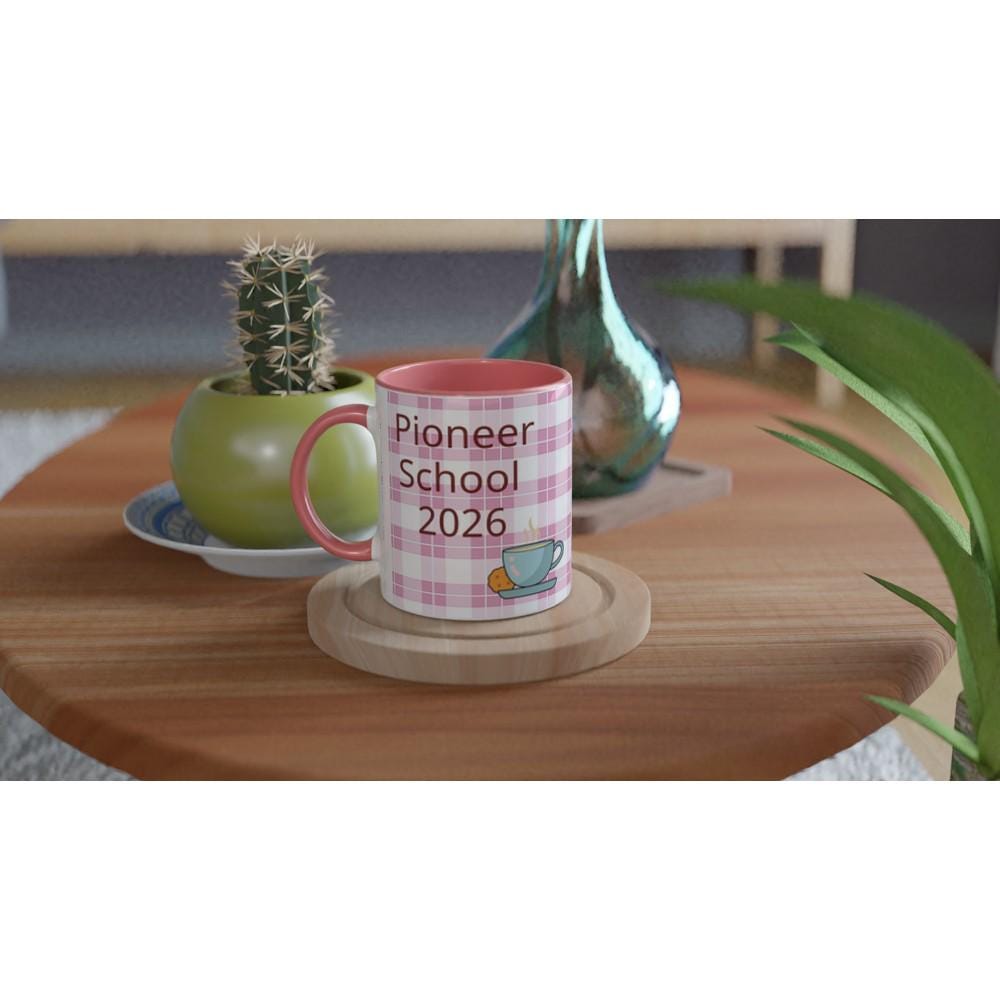 Personalised Pioneer School 2026 Mug Custom Coffee Mug Ceramic Tea Cup Bible Study Mug Custom Quote Gift Coffee Lover Gift Pink Plaid Mug