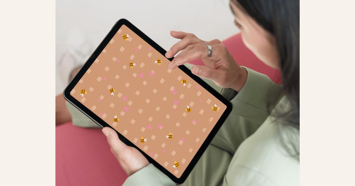 Kawaii Bee Wallpaper Bundle, Cute iPhone Wallpaper, Cozy Coffee Aesthetic, iPad Desktop Laptop Background, Cottagecore Digital Download