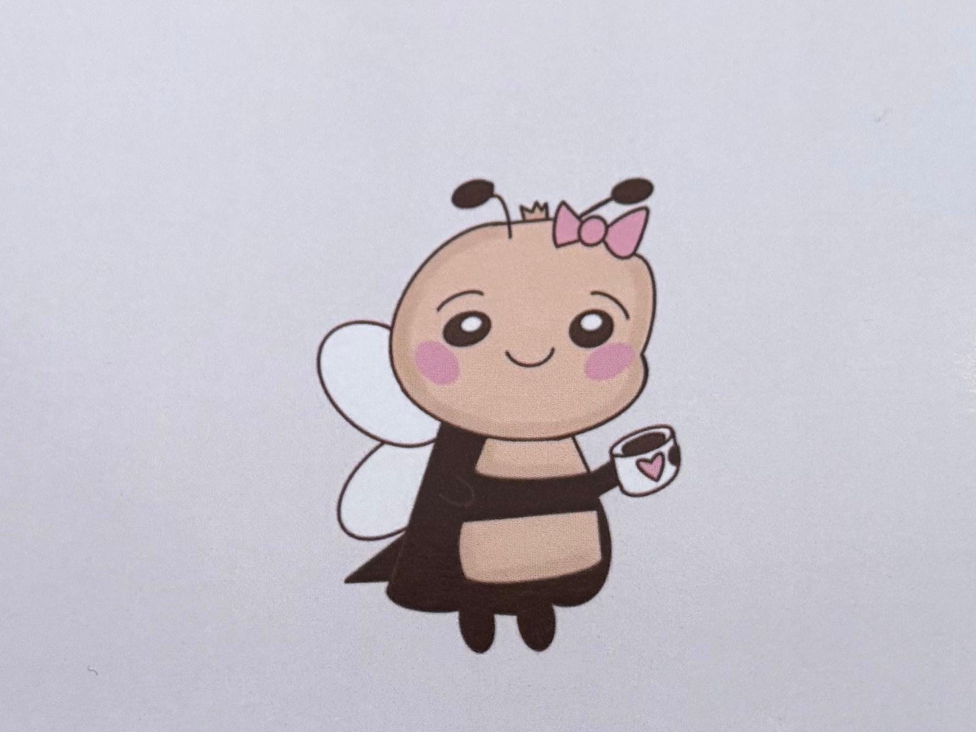 Coffee Bee Kawaii Notebook, Cute A5 Journal, Aesthetic Stationery Gift for Her, Cozy Cafe Study Notebook, Bee Lover Gift, Lined Journal