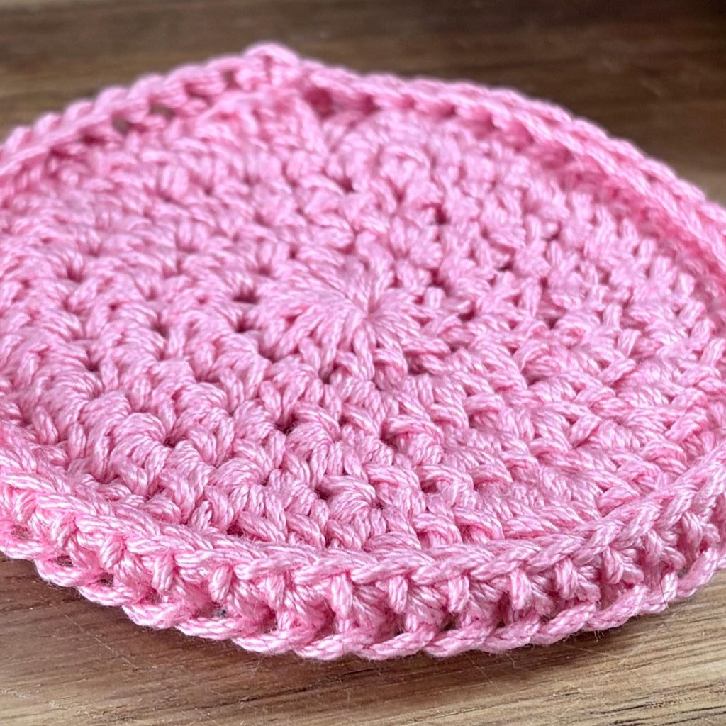 Handmade Crochet Mug Cosy & Coaster Set, Pink Coffee Gift Set, Coffee Lover Gift, Cute Desk Accessory, Cosy Coffee Decor