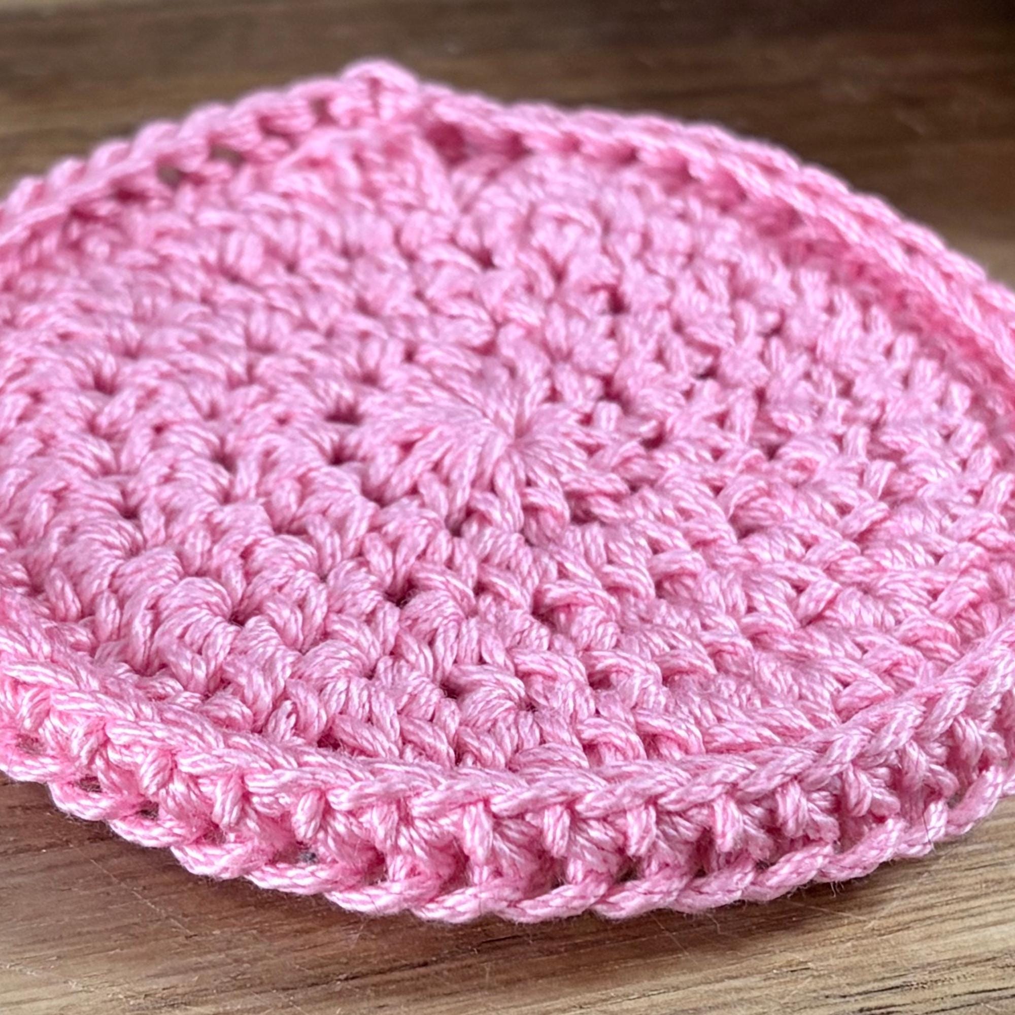 Handmade Crochet Mug Cosy & Coaster Set, Pink Coffee Gift Set, Coffee Lover Gift, Cute Desk Accessory, Cosy Coffee Decor