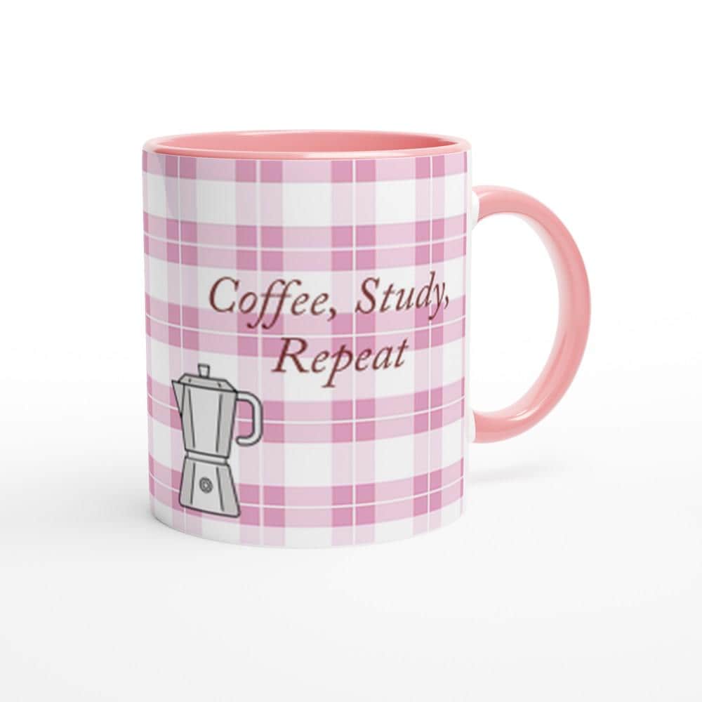 Personalised Pioneer School 2026 Mug Custom Coffee Mug Ceramic Tea Cup Bible Study Mug Custom Quote Gift Coffee Lover Gift Pink Plaid Mug
