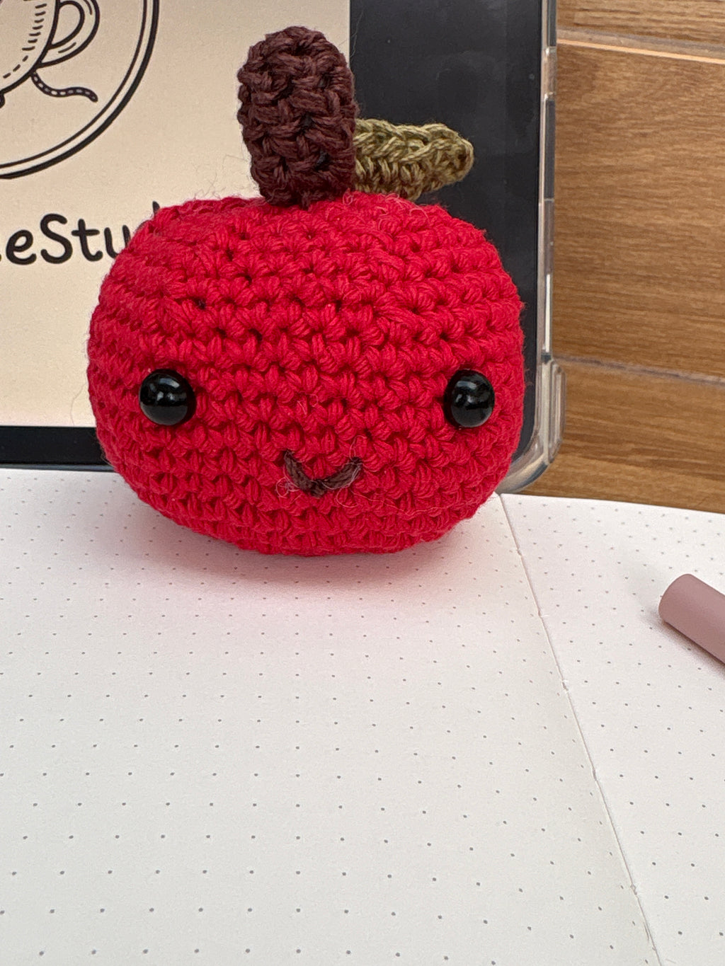 Toffee Apple Desk Buddy | Quiet Coffee Studio UK