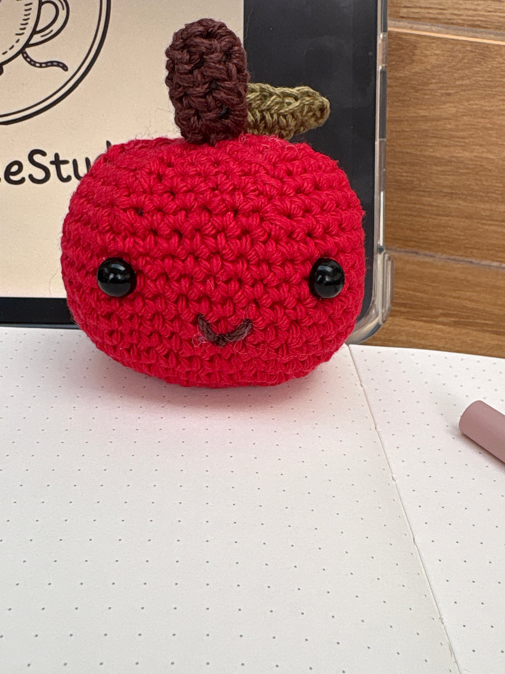 Toffee Apple Desk Buddy | Quiet Coffee Studio UK