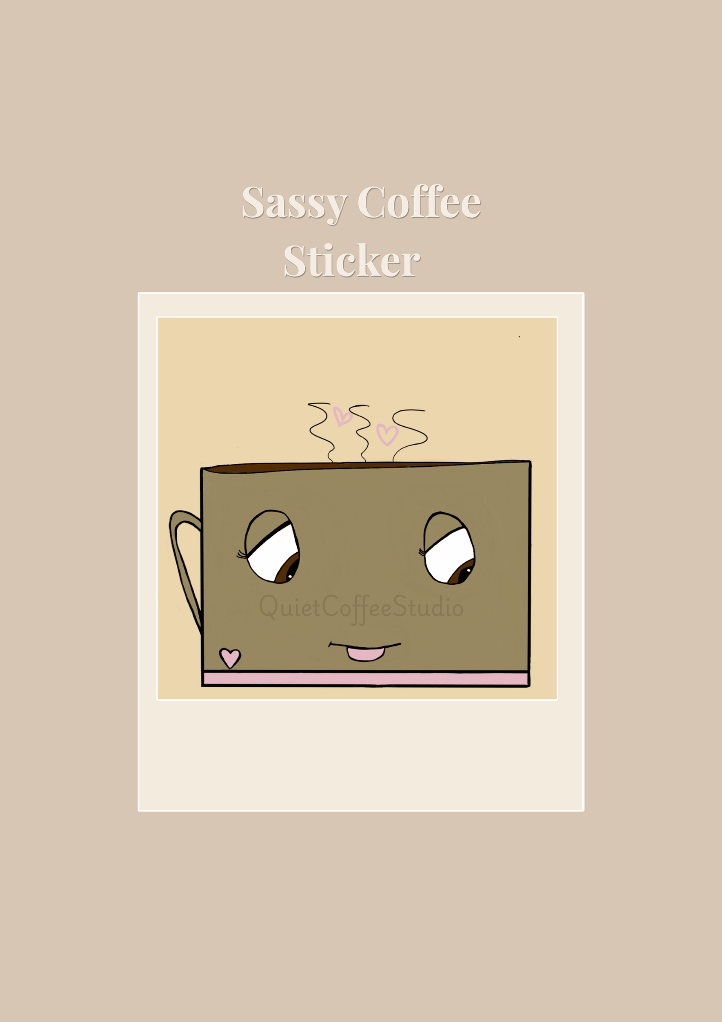 Coffee Mood Sticker Bundle (Digital Download) | Cute Cosy Aesthetic Coffee Stickers | Journal & Laptop Stickers | Quiet Coffee Studio