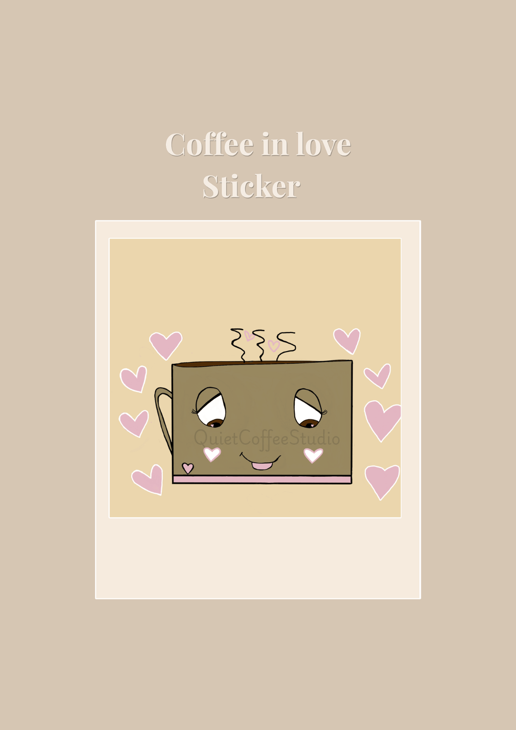 Coffee Mood Sticker Bundle (Digital Download) | Cute Cosy Aesthetic Coffee Stickers | Journal & Laptop Stickers | Quiet Coffee Studio