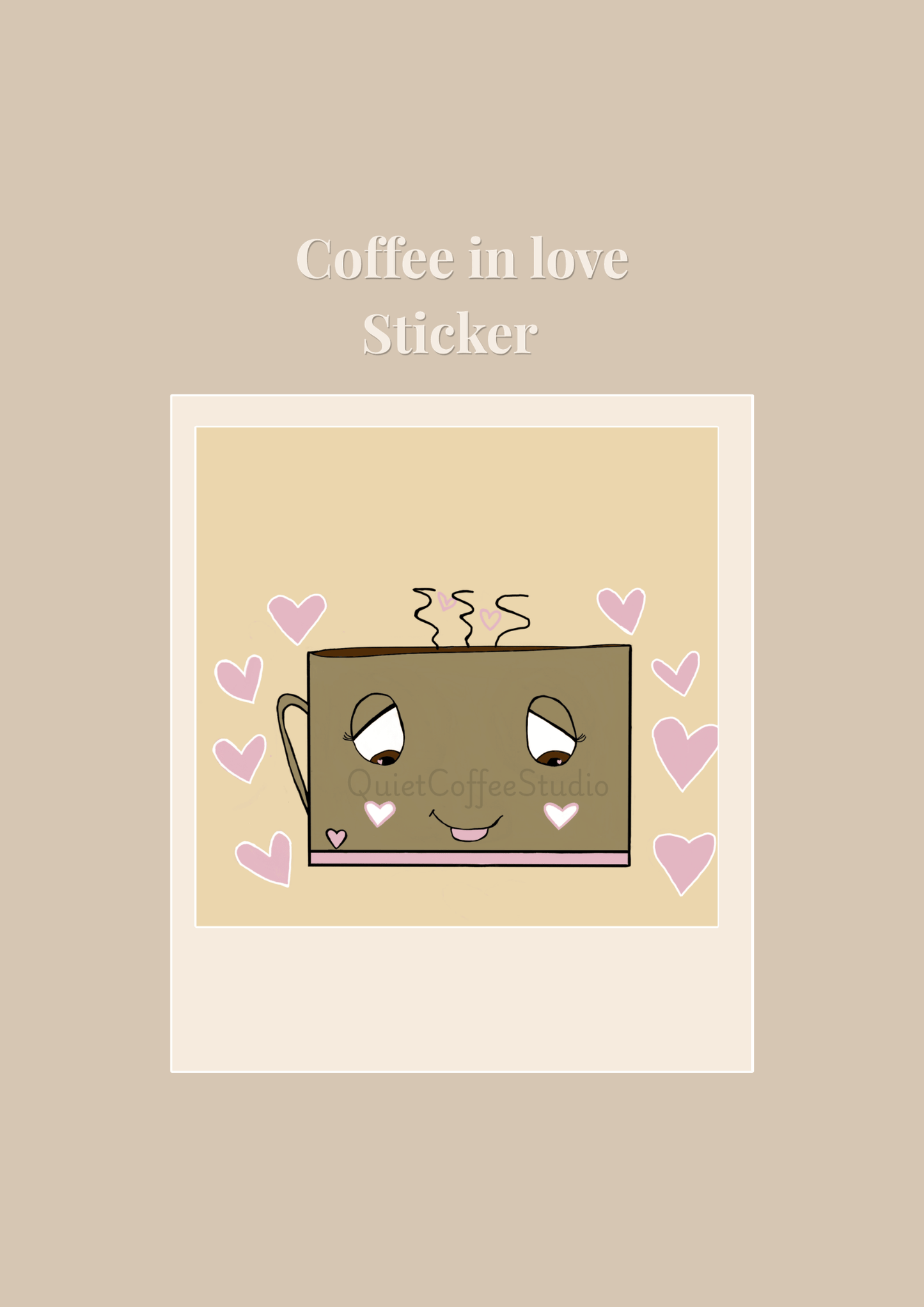 Coffee Mood Sticker Bundle (Digital Download) | Cute Cosy Aesthetic Coffee Stickers | Journal & Laptop Stickers | Quiet Coffee Studio