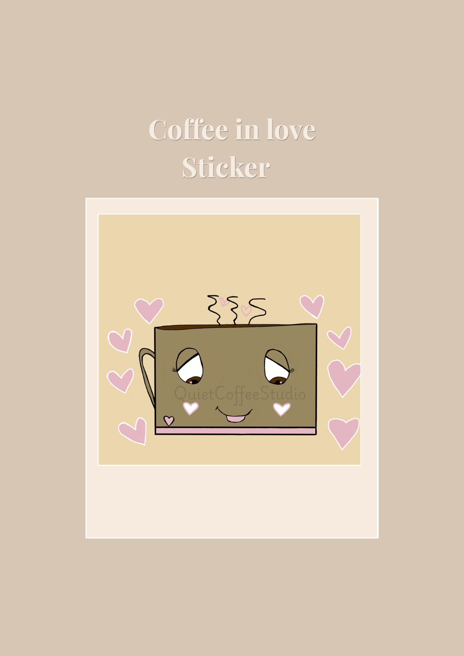 Coffee Mood Sticker Bundle (Digital Download) | Cute Cosy Aesthetic Coffee Stickers | Journal & Laptop Stickers | Quiet Coffee Studio