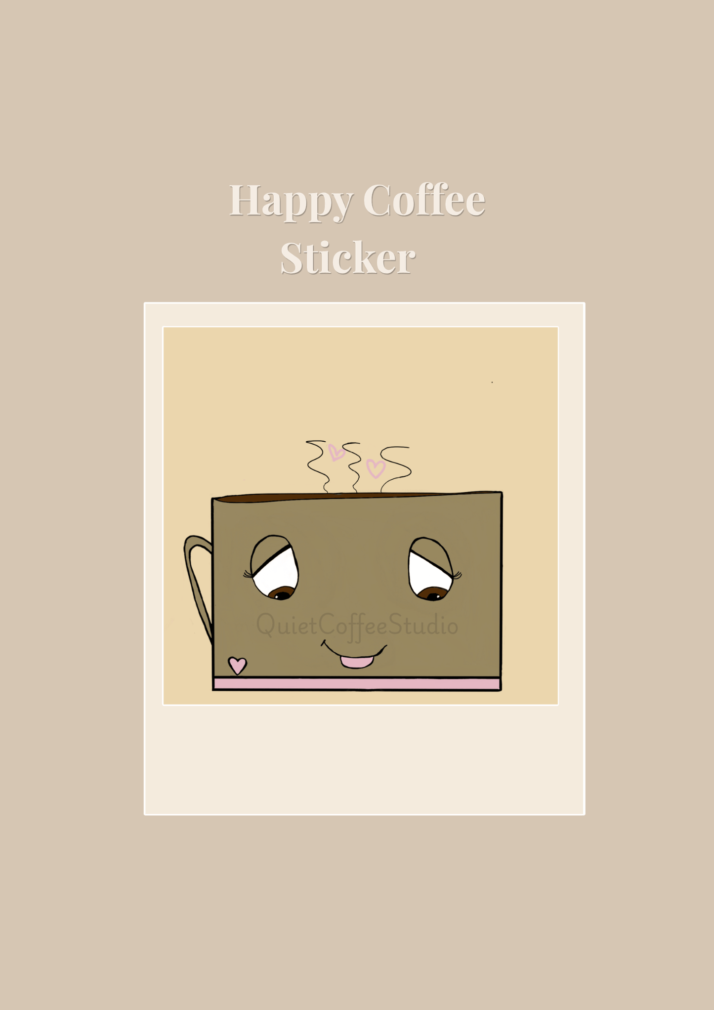 Coffee Mood Sticker Bundle (Digital Download) | Cute Cosy Aesthetic Coffee Stickers | Journal & Laptop Stickers | Quiet Coffee Studio