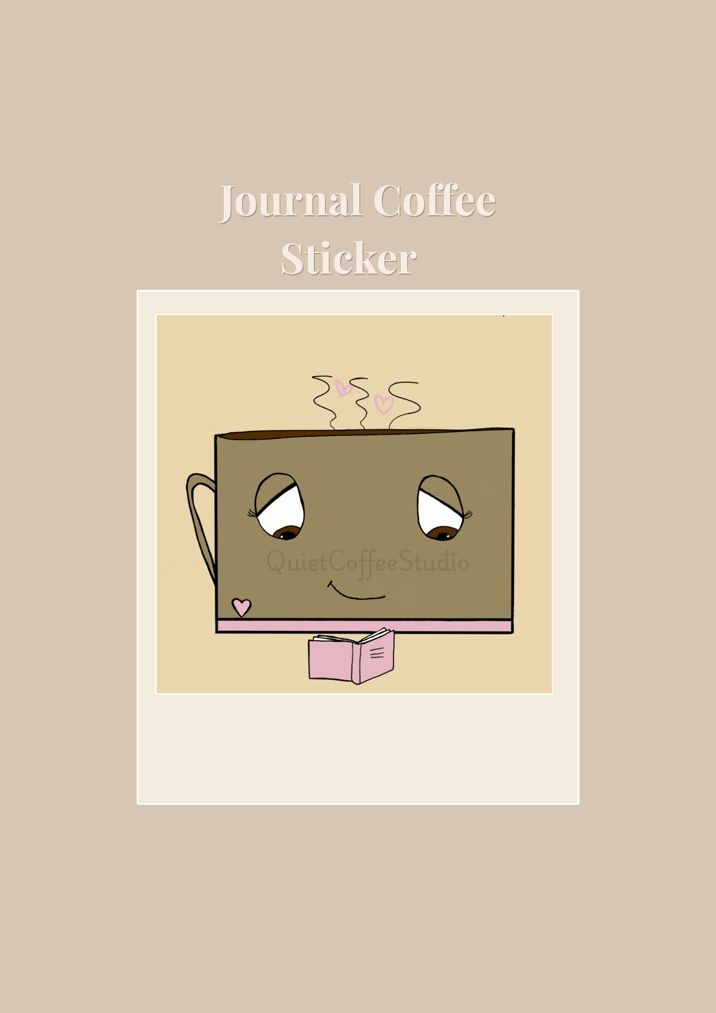 Coffee Mood Sticker Bundle (Digital Download) | Cute Cosy Aesthetic Coffee Stickers | Journal & Laptop Stickers | Quiet Coffee Studio