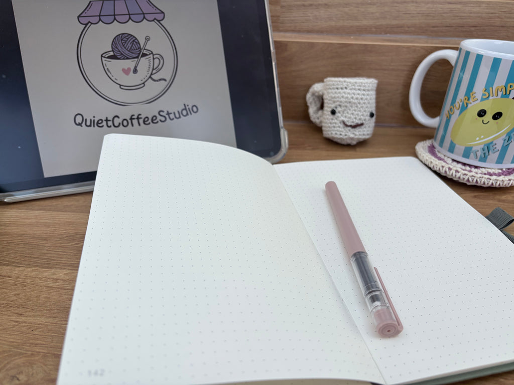 Crochet Coffee Bean Desk Buddy | Quiet Coffee Studio UK
