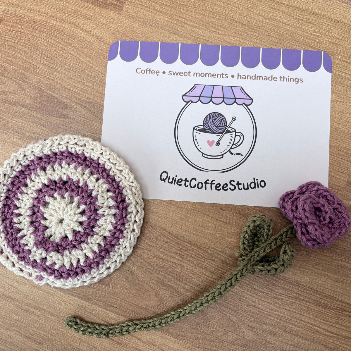 Handmade Crochet Flower Bookmark – Daisy or Rose | Custom Colour