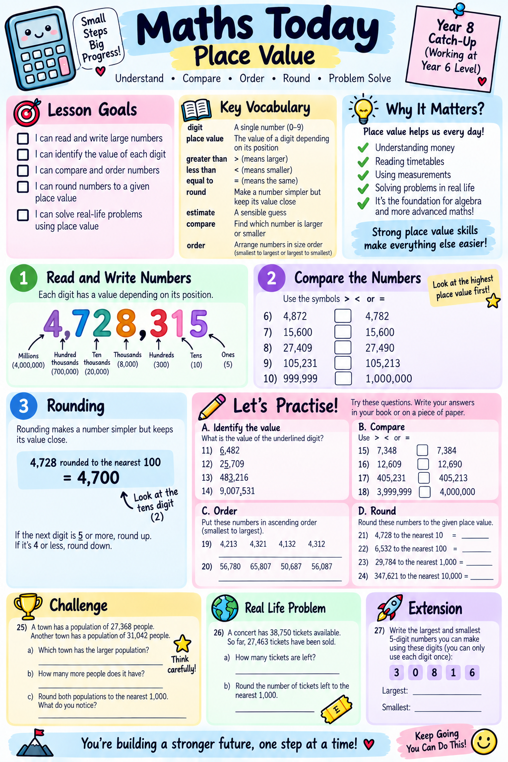 Free KS3 Place Value Worksheet – Year 7- 8