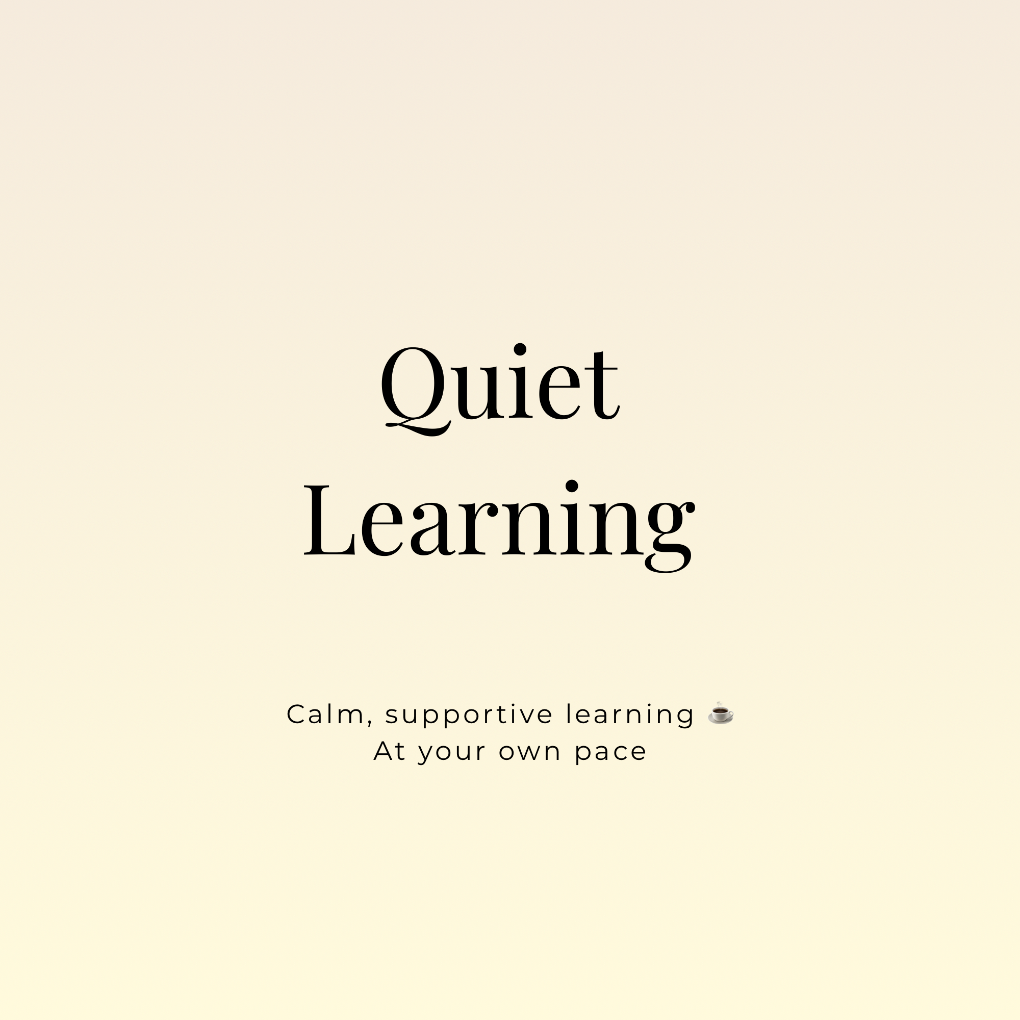 The Cosy Learning Package (45 or 60 minutes)