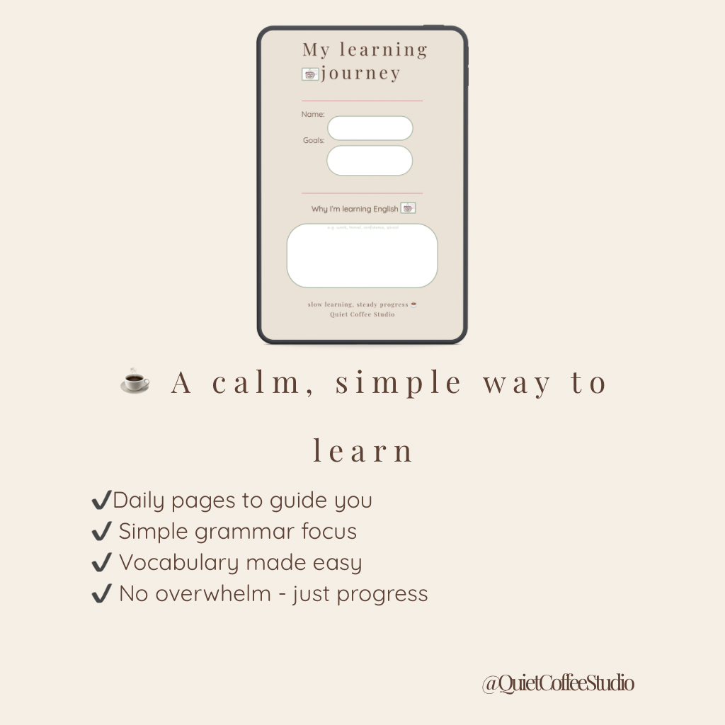 Promotional graphic for a learning journey app with text and minimal design.