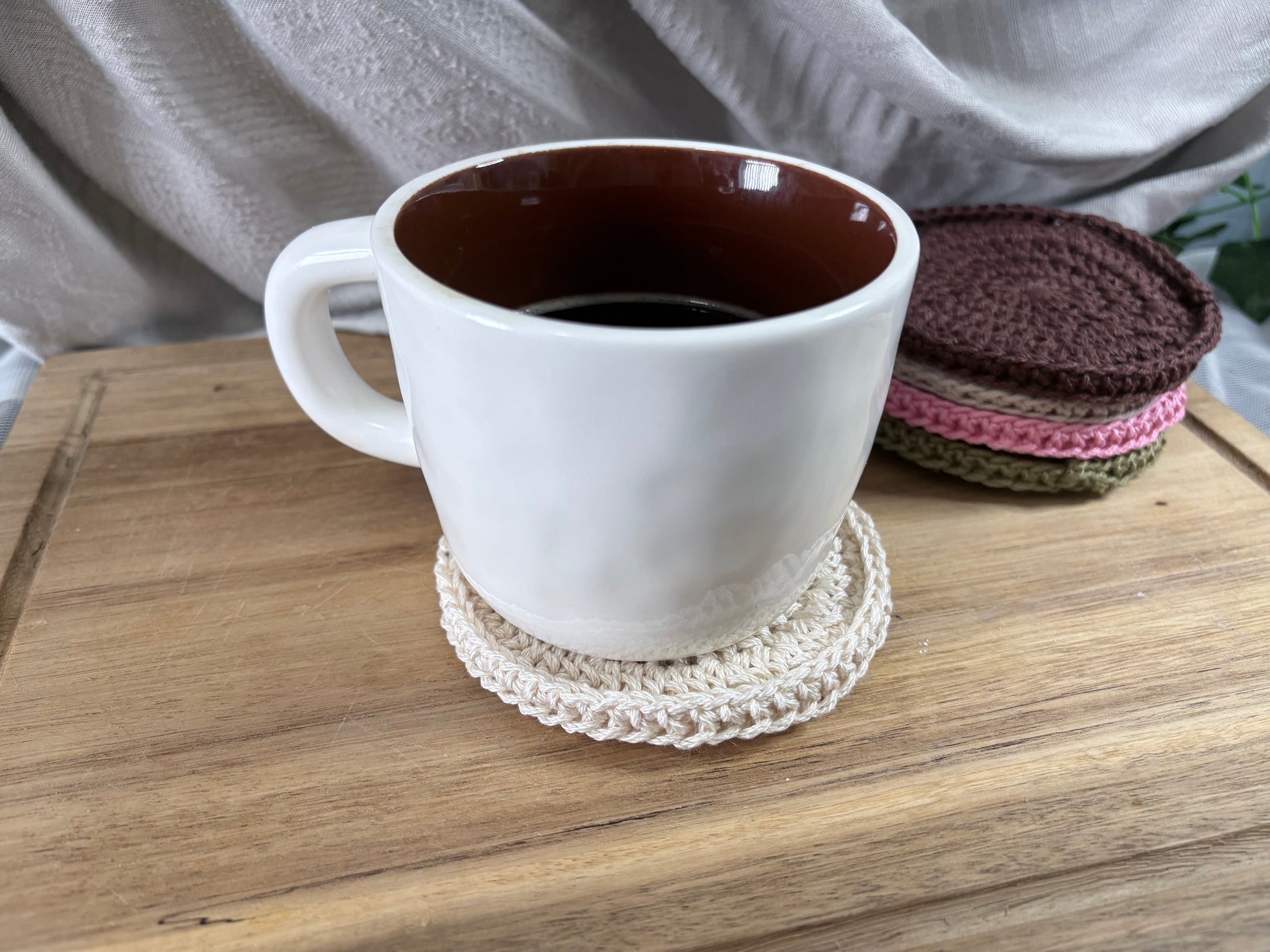 Vanilla Cream Coaster - QuietCoffeeStudio Product
