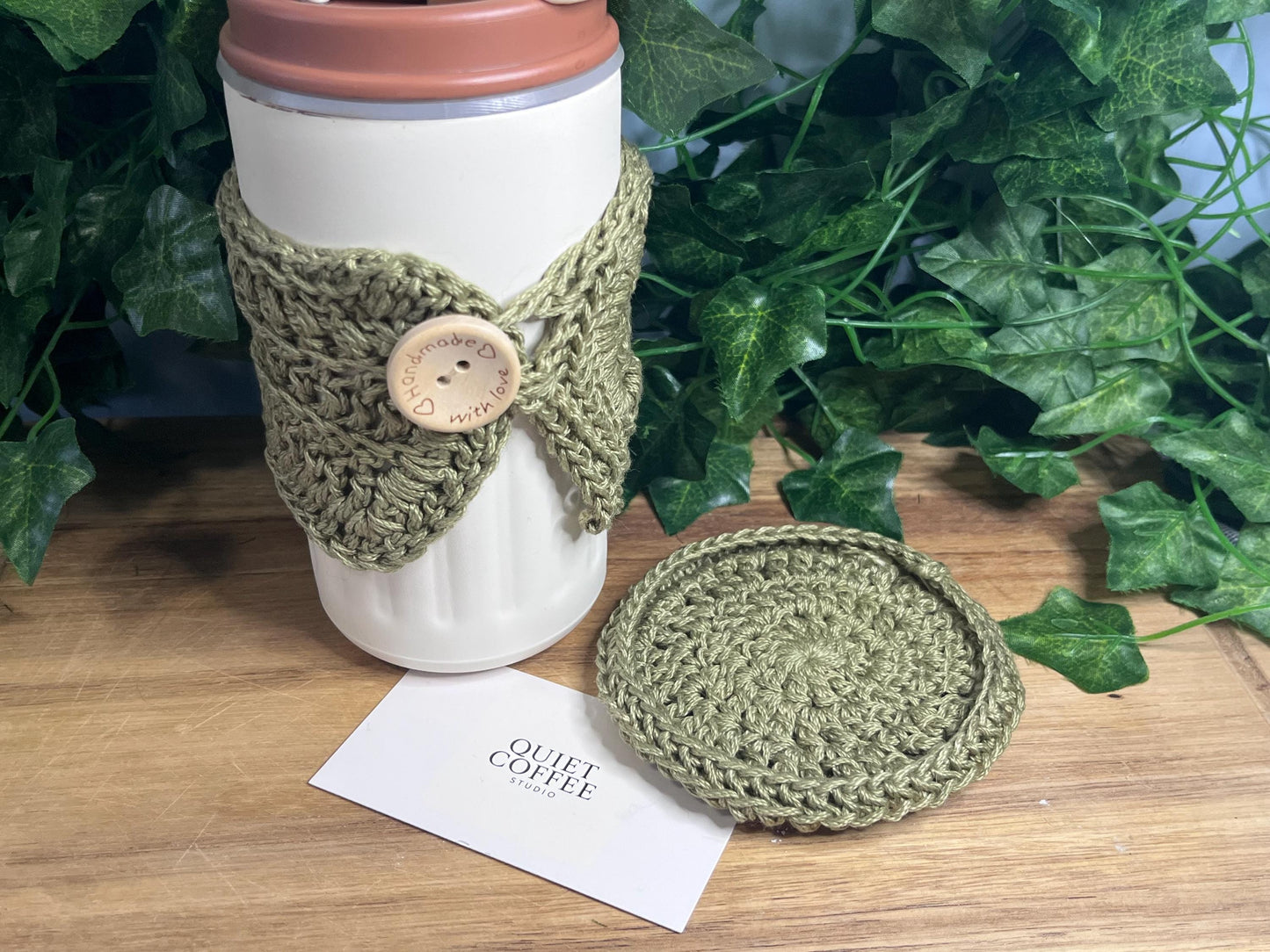 🌸 Bloom & Brew – Crochet Coffee Gift Set
