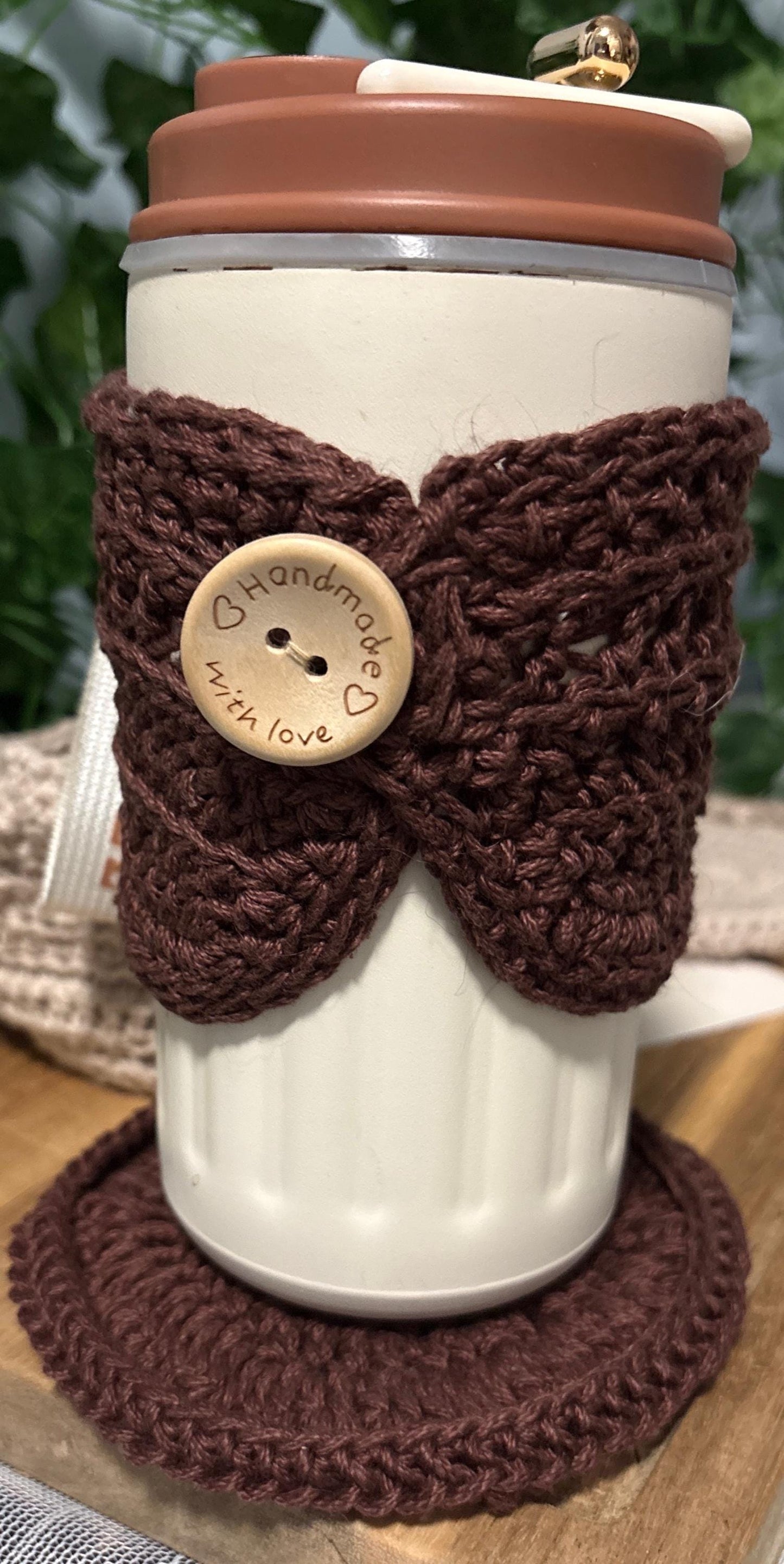 Crochet Coffee Cup Sleeve | Handmade Travel Mug Cosy