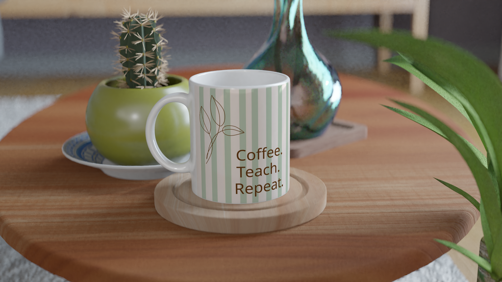 Teacher Coffee Mug Teacher Appreciation Gift Thank You Teacher Cup Coffee Teach Repeat Coffee Mark Repeat Coffee Inspire Repeat Coffee Create Repeat