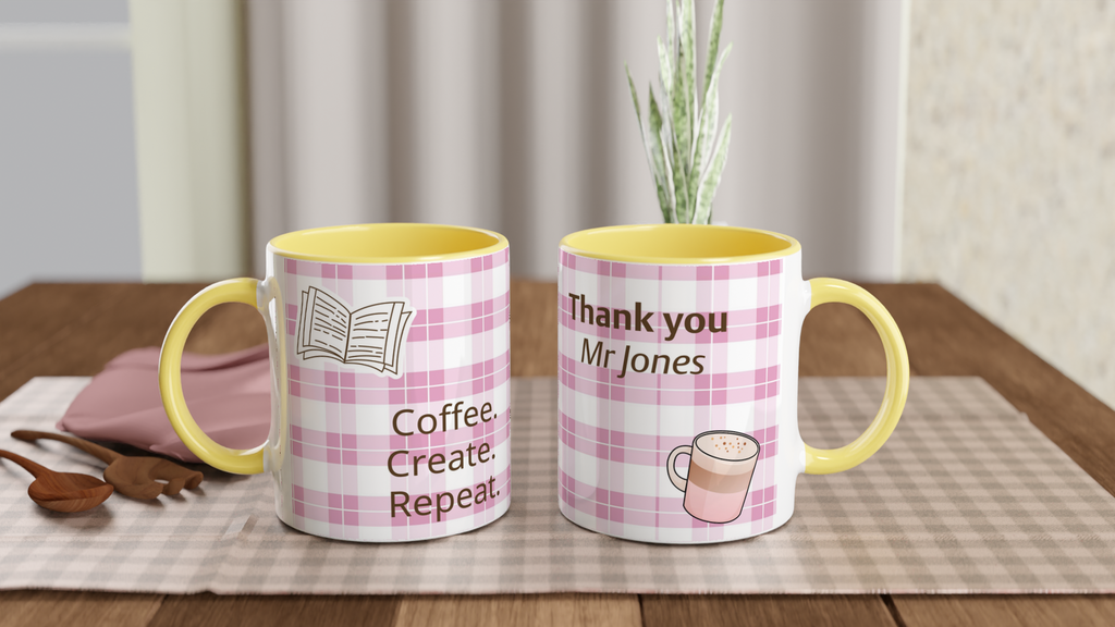 Teacher Coffee Mug Teacher Appreciation Gift Thank You Teacher Cup Coffee Teach Repeat Coffee Mark Repeat Coffee Inspire Repeat Coffee Create Repeat