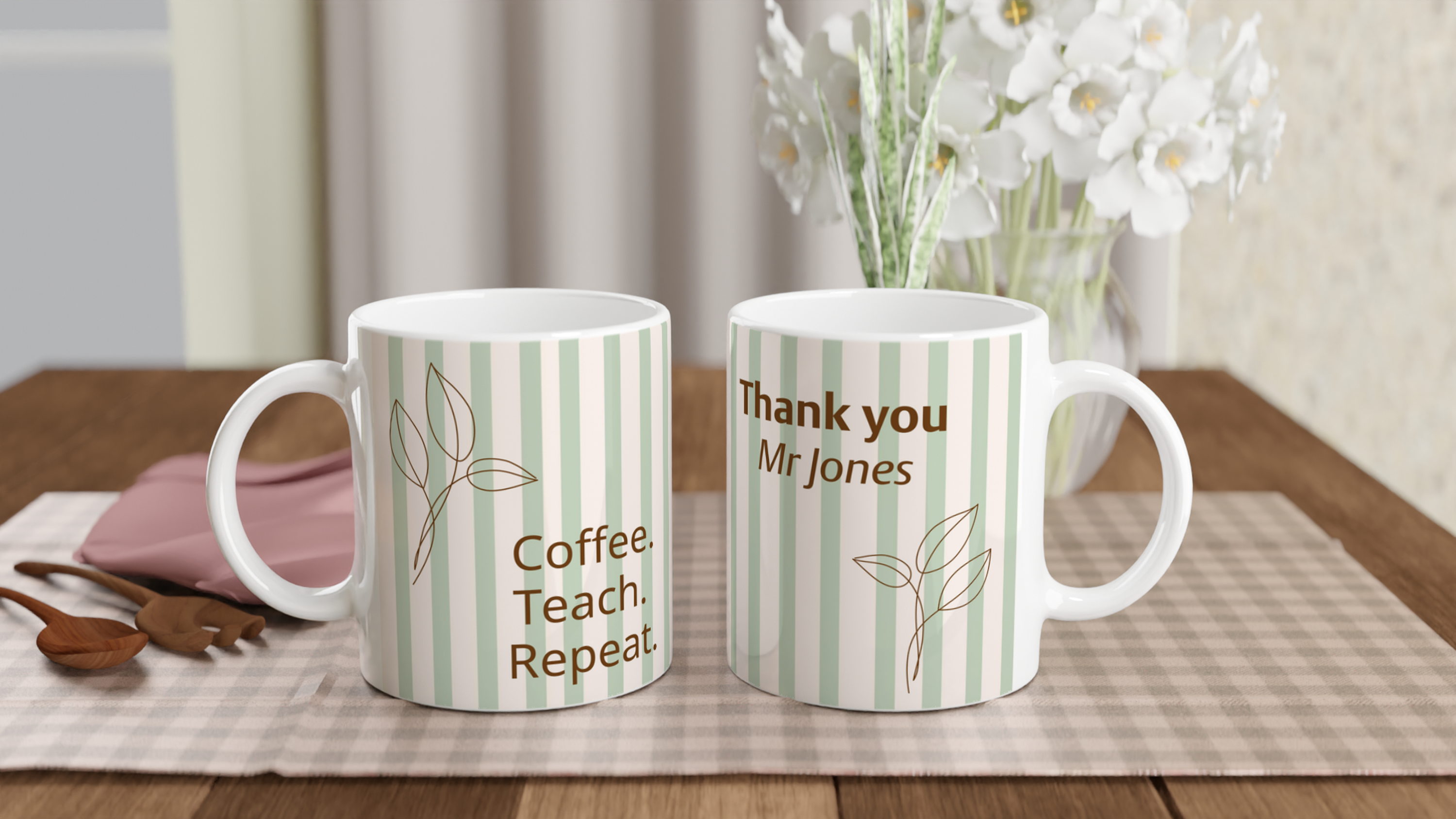 Teacher Coffee Mug Teacher Appreciation Gift Thank You Teacher Cup Coffee Teach Repeat Coffee Mark Repeat Coffee Inspire Repeat Coffee Create Repeat