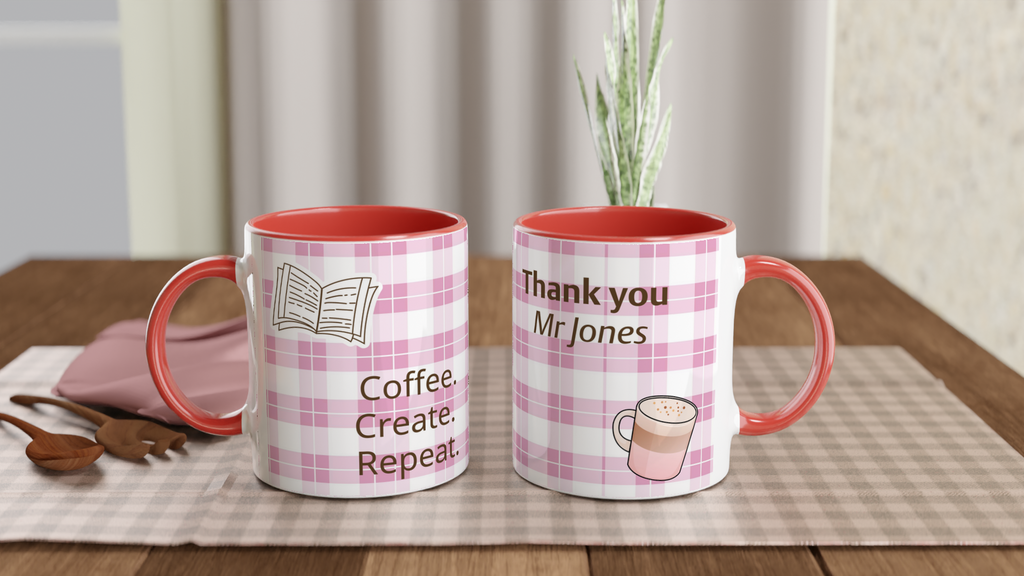 Teacher Coffee Mug Teacher Appreciation Gift Thank You Teacher Cup Coffee Teach Repeat Coffee Mark Repeat Coffee Inspire Repeat Coffee Create Repeat