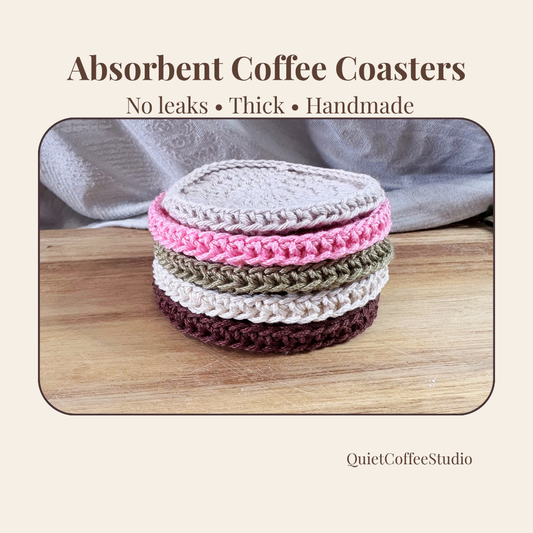 Coffee Bar Coaster Set | Handmade Crochet Mug Mats